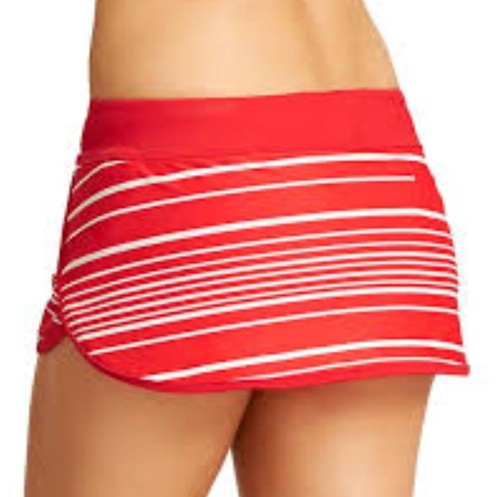 Athleta Size S Encinitas Kata Swim Skirt Stretch Striped Beach Swimsuit Cute EUC - Picture 2 of 10